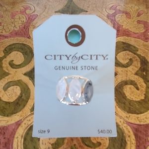1219 CITY by CITY Genuine Stone Ring New